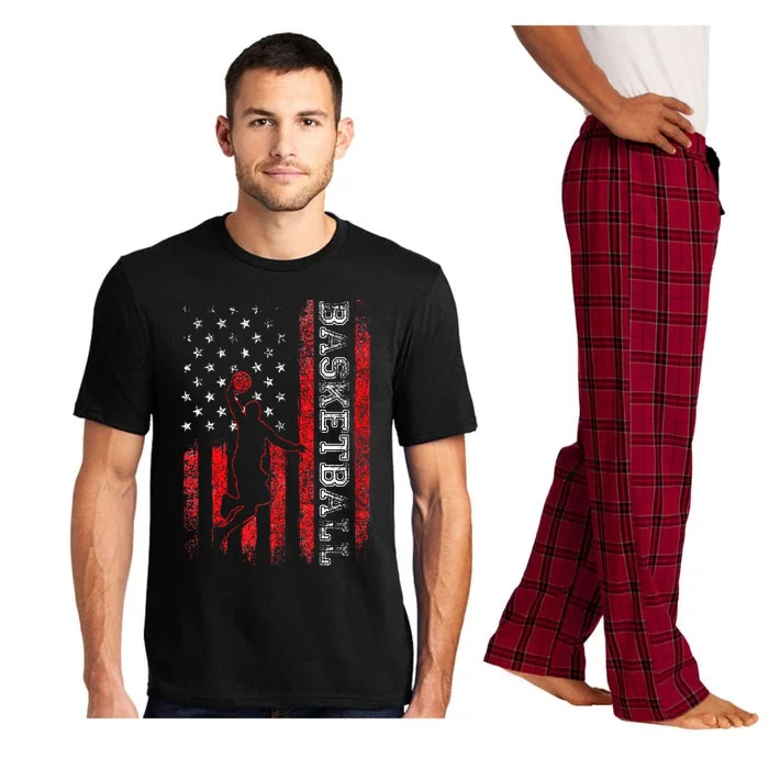 Basketball USA American Flag Sports Lover Athlete Pajama Set