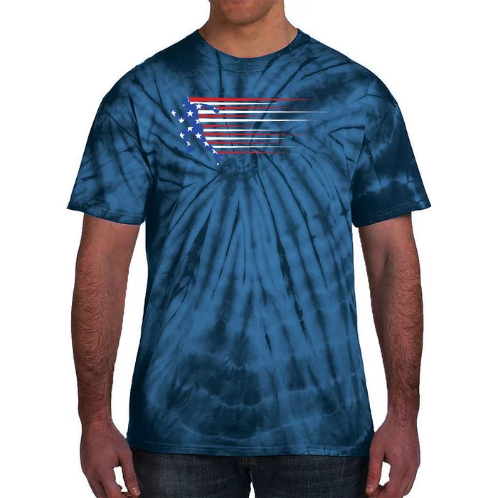 Best Usa American Flag Track And Field Gift Team Women Tie-Dye T-Shirt