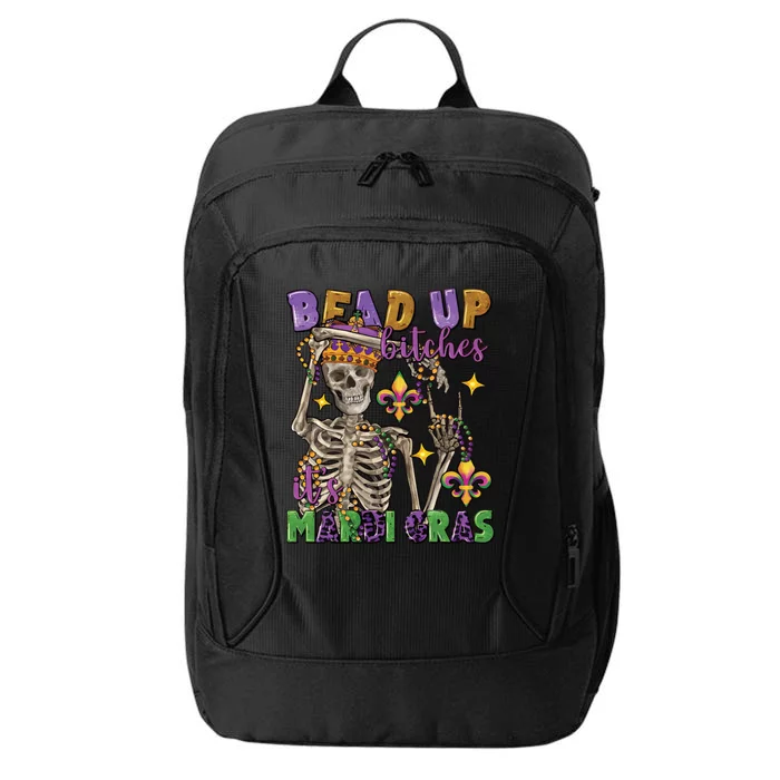 Bead Up Bitches Its Mardi Gras Skeleton City Backpack