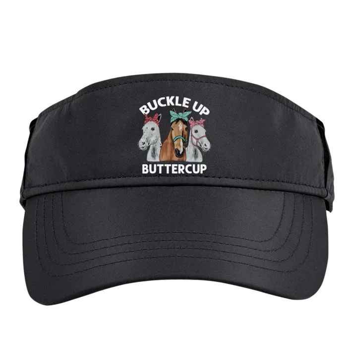 Buckle up buttercup horses funny animal Adult Drive Performance Visor