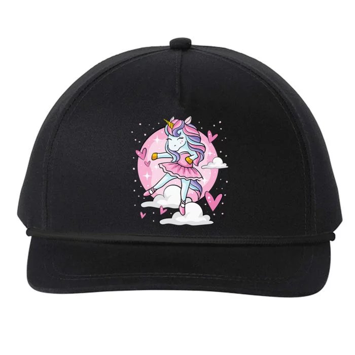 Ballet Unicorn Ballerina Cute Dance N Girl Snapback Five-Panel Rope Hat