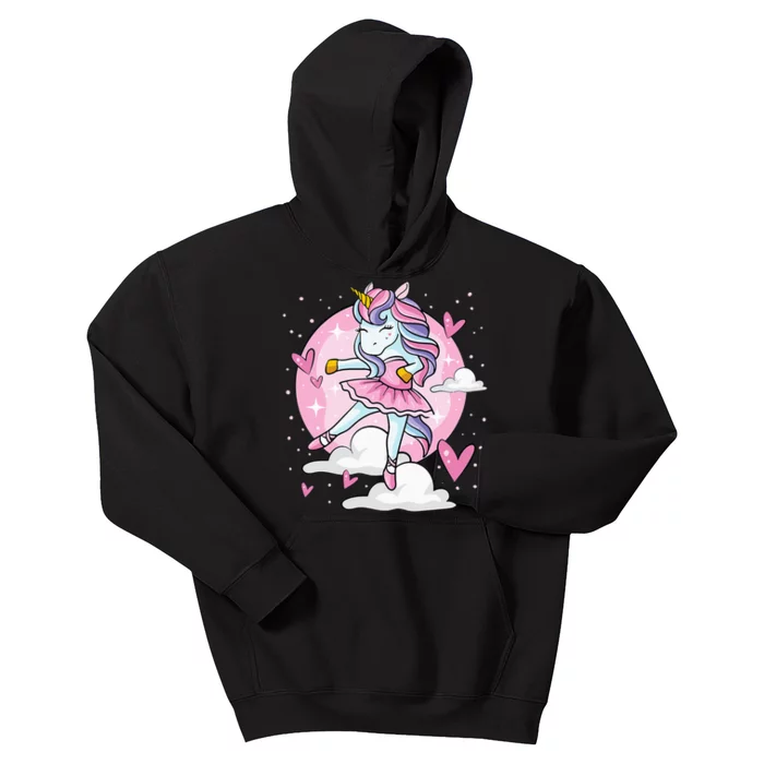 Ballet Unicorn Ballerina Cute Dance N Girl Kids Hoodie