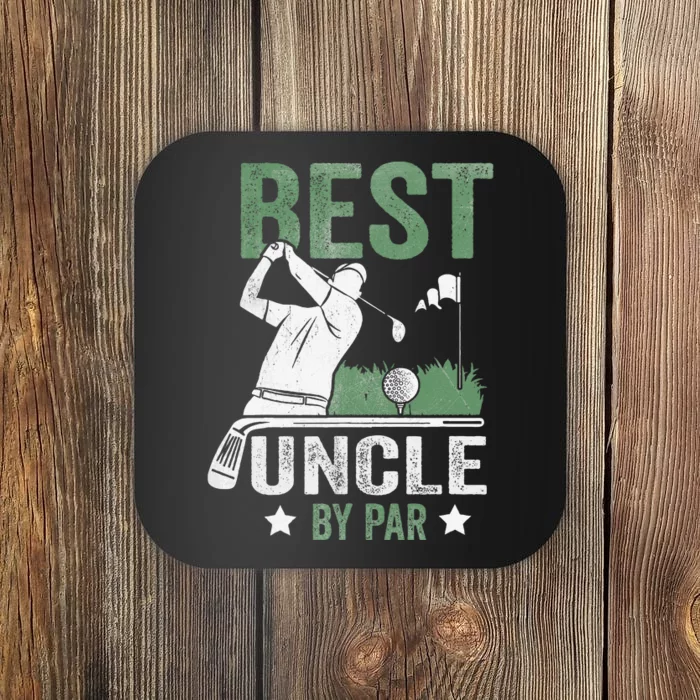 Best Uncle By Par Fathers Day Golf Gift Coaster