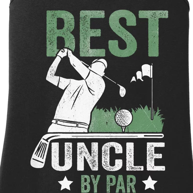 Best Uncle By Par Fathers Day Golf Gift Ladies Essential Tank