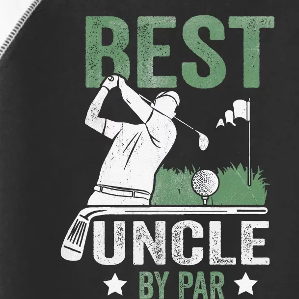 Best Uncle By Par Fathers Day Golf Gift Toddler Fine Jersey T-Shirt