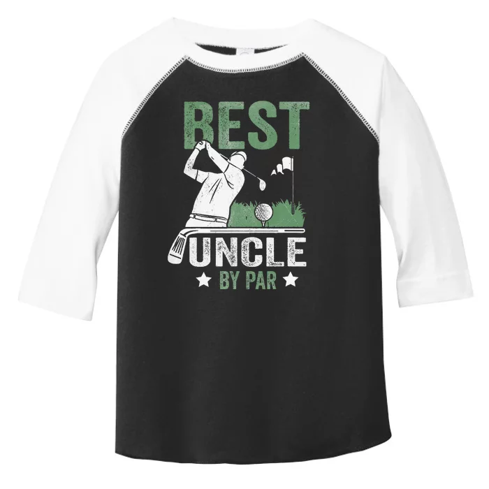 Best Uncle By Par Fathers Day Golf Gift Toddler Fine Jersey T-Shirt