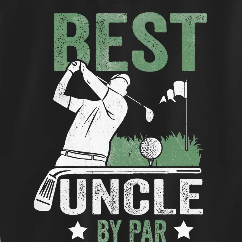 Best Uncle By Par Fathers Day Golf Gift Kids Sweatshirt