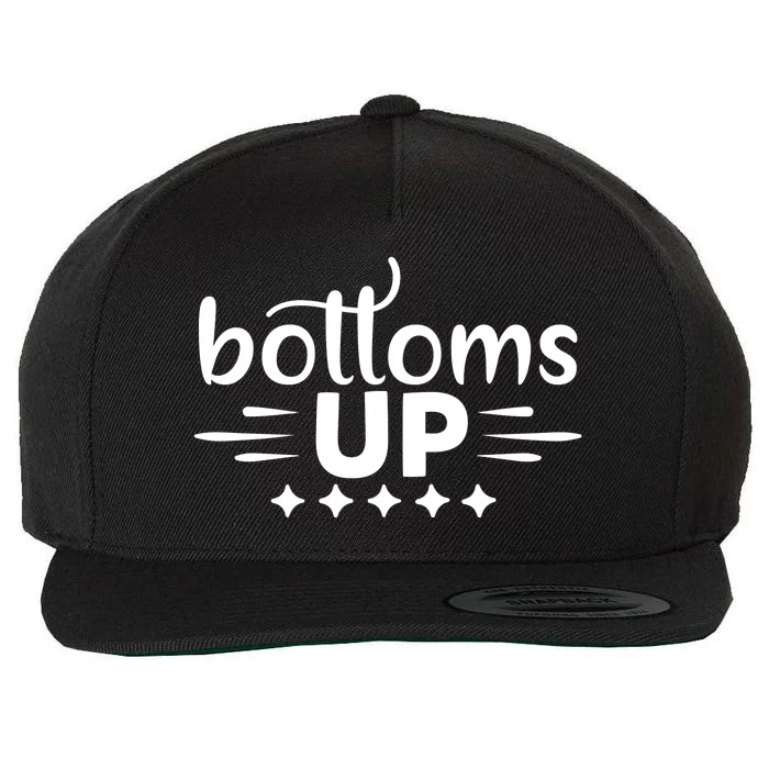 Bottoms Up Wool Snapback Cap