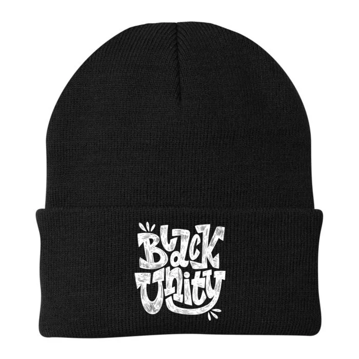 Black Unity Knit Cap Winter Beanie