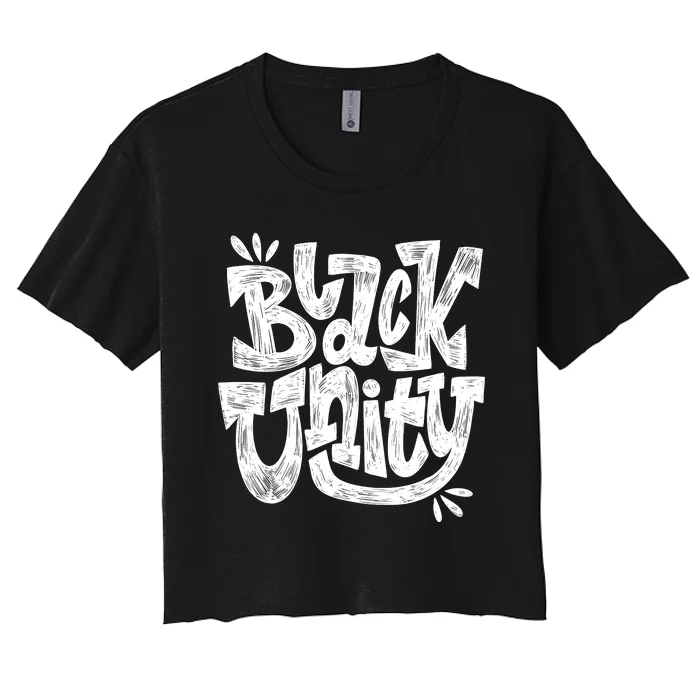 Black Unity Women's Crop Top Tee