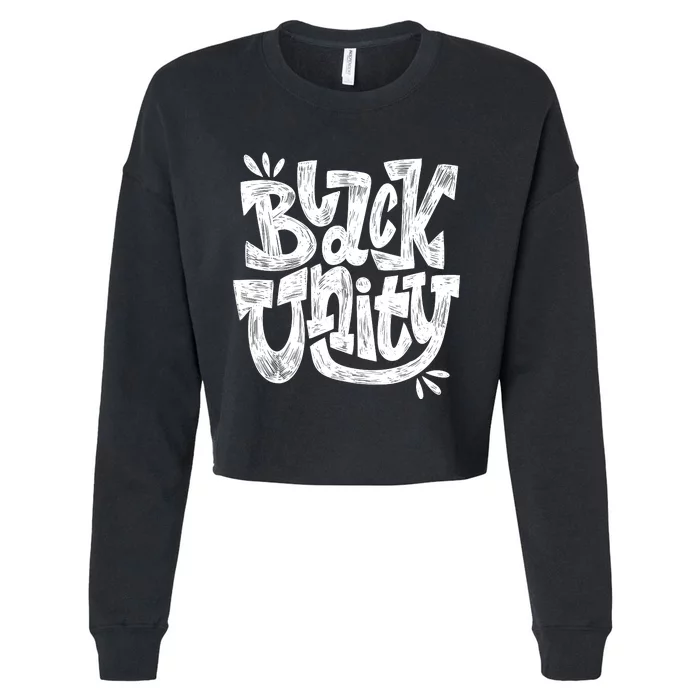 Black Unity Cropped Pullover Crew