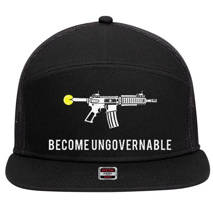 Become Ungovernable 7 Panel Mesh Trucker Snapback Hat