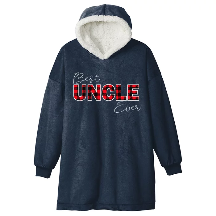 Best Uncle Buffalo Plaid, Matching Family Funny Hooded Wearable Blanket