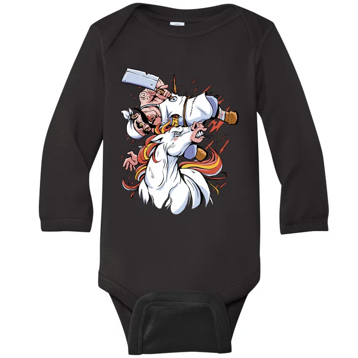 Butcher Unicorn Baby Long Sleeve Bodysuit