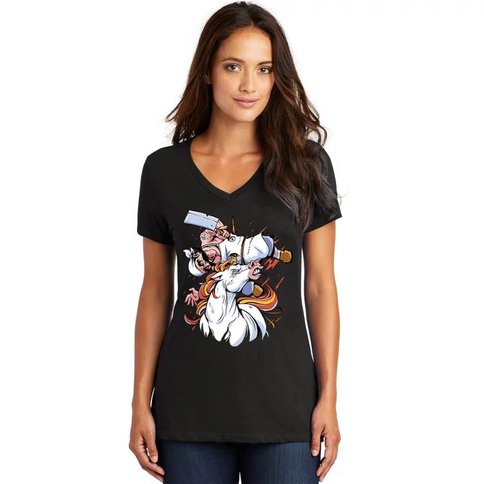 Butcher Unicorn Women's V-Neck T-Shirt