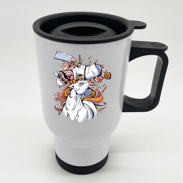 Butcher Unicorn Front & Back Stainless Steel Travel Mug