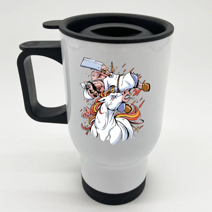 Butcher Unicorn Front & Back Stainless Steel Travel Mug