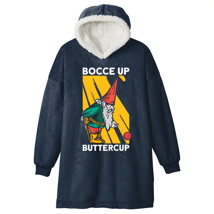 Bocce Up Buttercup Bocce Ball Christmas Gift Hooded Wearable Blanket