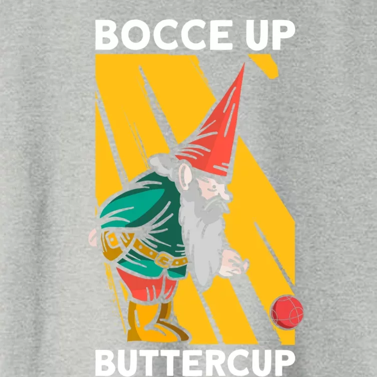 Bocce Up Buttercup Bocce Ball Christmas Gift Women's Crop Top Tee