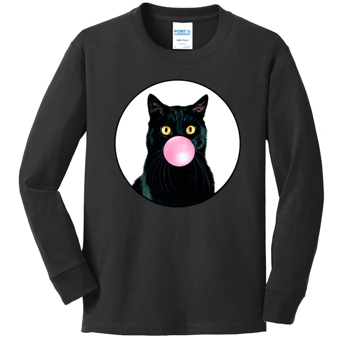 Bubble Cat Kids Long Sleeve Shirt