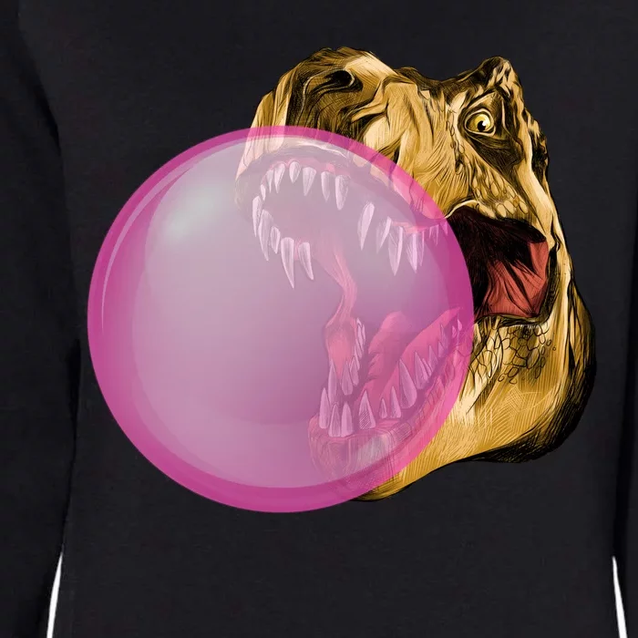 Bubble Gum T-Rex Womens California Wash Sweatshirt