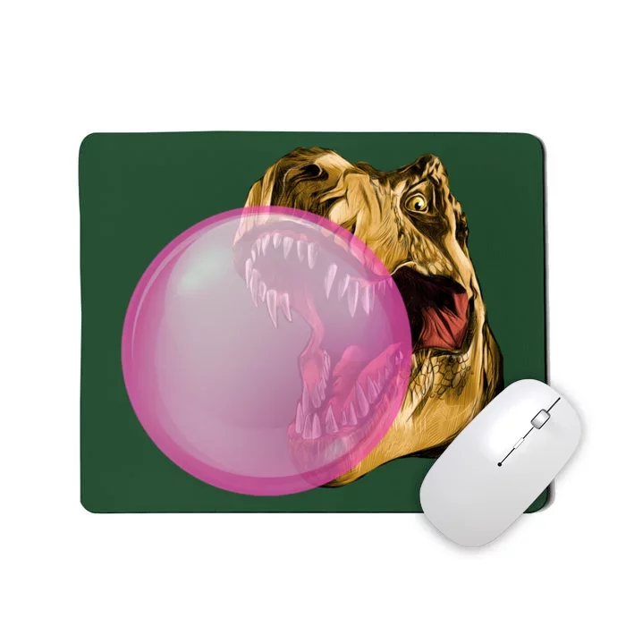 Bubble Gum T-Rex Mousepad