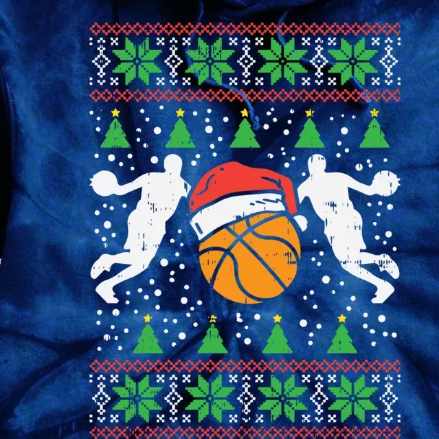 Basketball Ugly Christmas Sweater Sport Coach Player Gift Tie Dye Hoodie