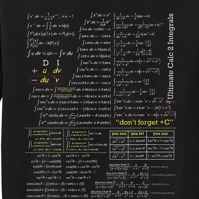 Blackpenredpen Ultimate Calculus 2 Integral Tall Sweatshirt