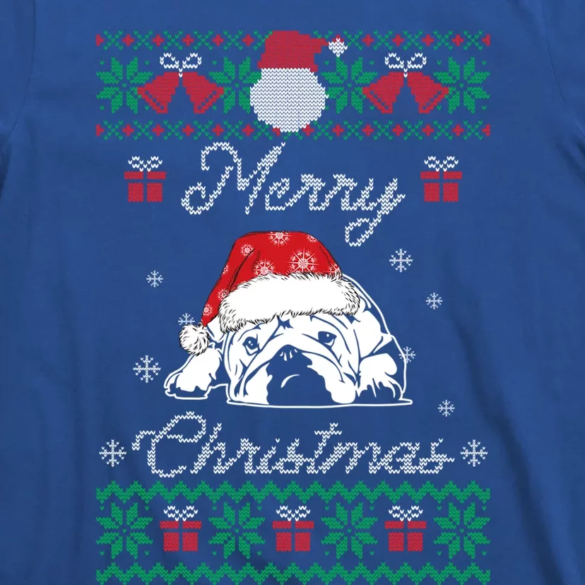 Bulldog Ugly Christmas Sweater Gift English Bulldog Lover Gift T-Shirt