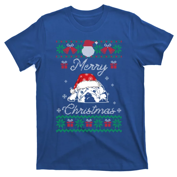 Bulldog Ugly Christmas Sweater Gift English Bulldog Lover Gift T-Shirt