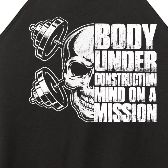 Body Under Construction Mind On A Mission Fitness Lovers Women’s Perfect Tri Rocker Tank