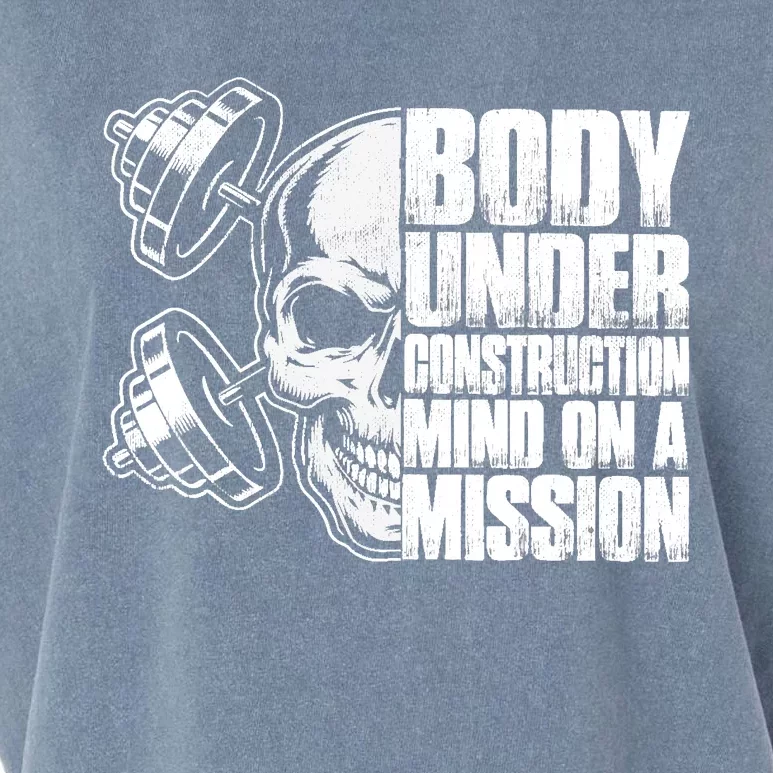 Body Under Construction Mind On A Mission Fitness Lovers Garment-Dyed Women's Muscle Tee