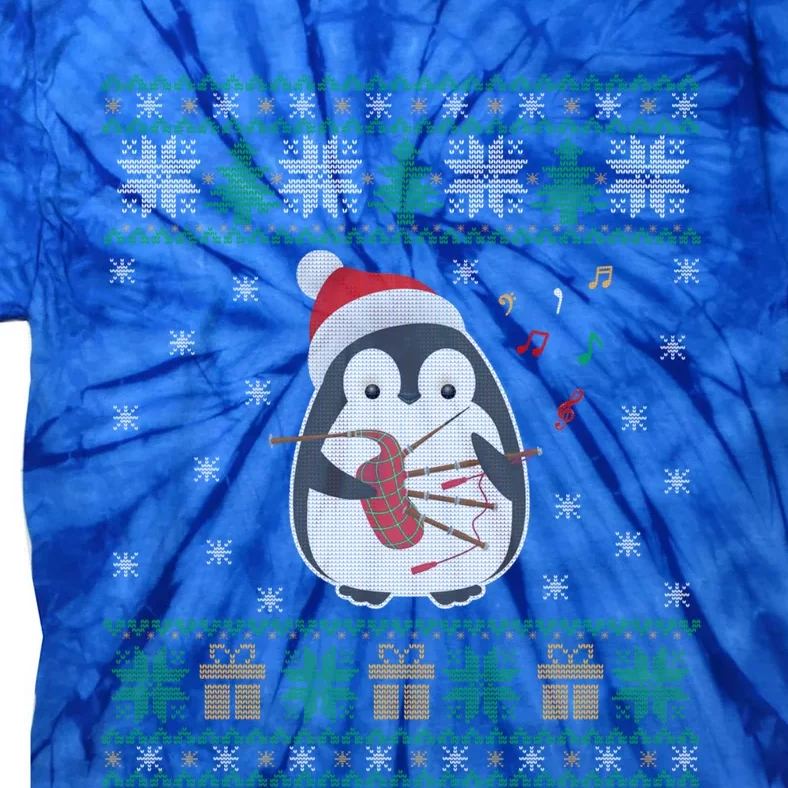 Bagpipes Ugly Christmas Sweater Penguin Xmas Family Matching Great Gift Tie-Dye T-Shirt