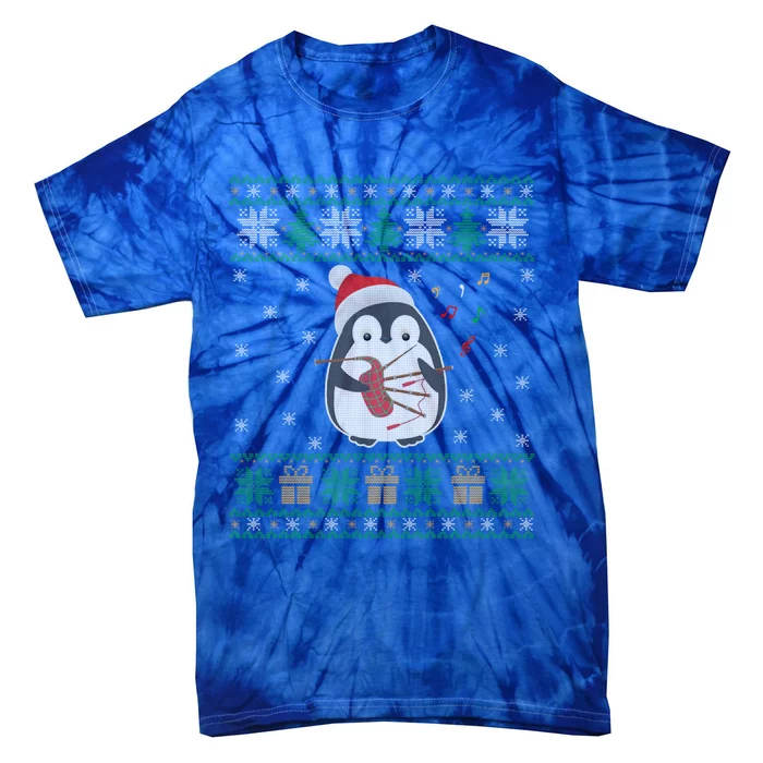 Bagpipes Ugly Christmas Sweater Penguin Xmas Family Matching Great Gift Tie-Dye T-Shirt