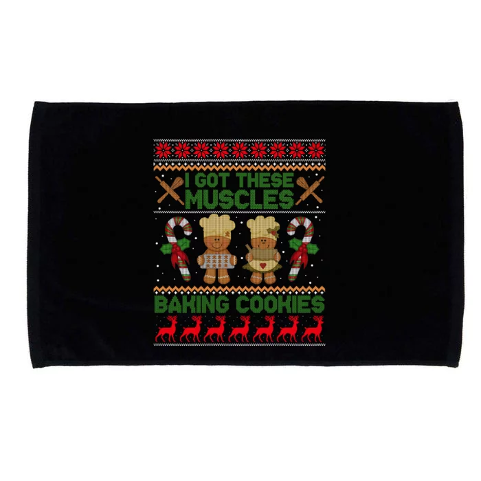 Baker Ugly Christmas Baking Cookies Sweater Gift Microfiber Hand Towel