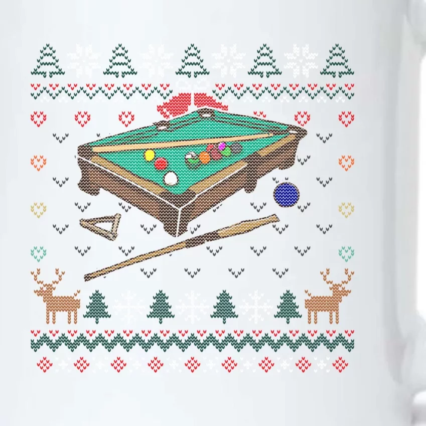 Billiards Ugly Christmas Sweater Ball Sports Player Gift Black Color Changing Mug