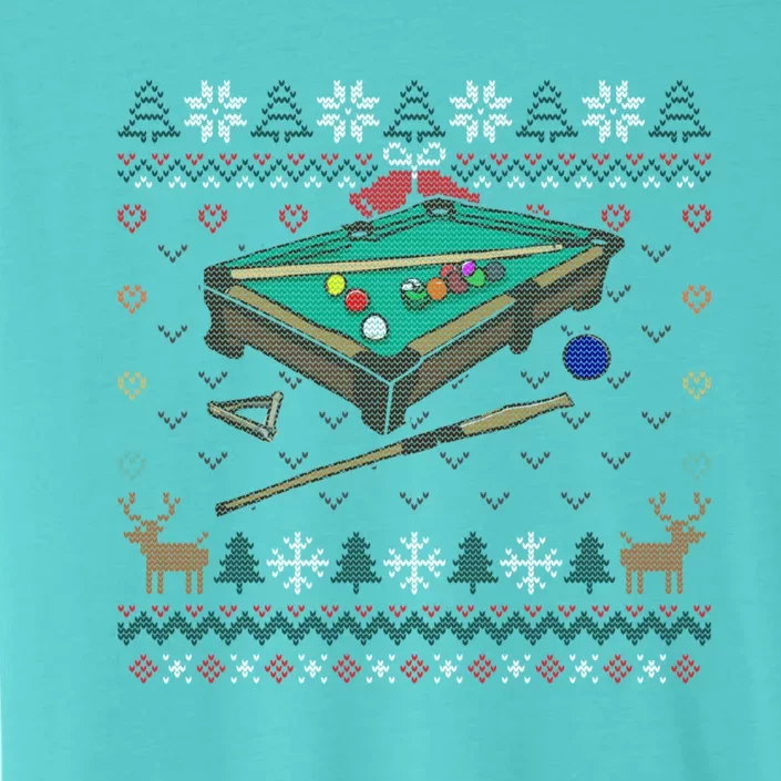 Billiards Ugly Christmas Sweater Ball Sports Player Gift ChromaSoft Performance T-Shirt