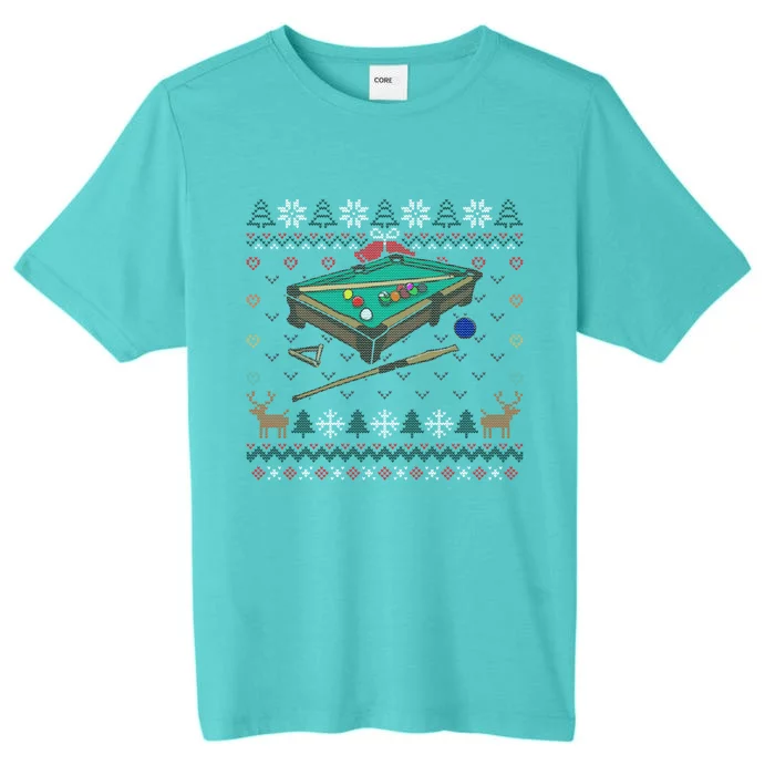 Billiards Ugly Christmas Sweater Ball Sports Player Gift ChromaSoft Performance T-Shirt