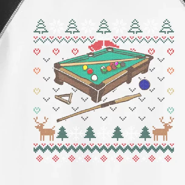 Billiards Ugly Christmas Sweater Ball Sports Player Gift Toddler Fine Jersey T-Shirt