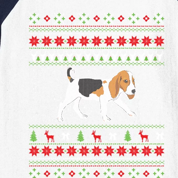 Beagle Ugly Christmas Great Funny Gift Design Funny Gift Baseball Sleeve Shirt