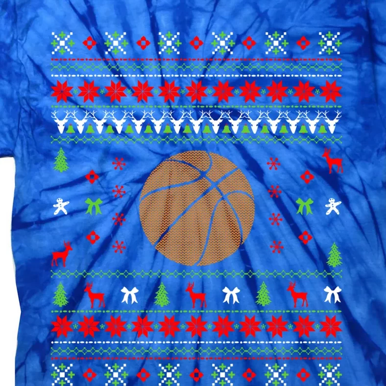 Basketball Ugly Christmas Cute Gift Basketball Cute Gift Tie-Dye T-Shirt