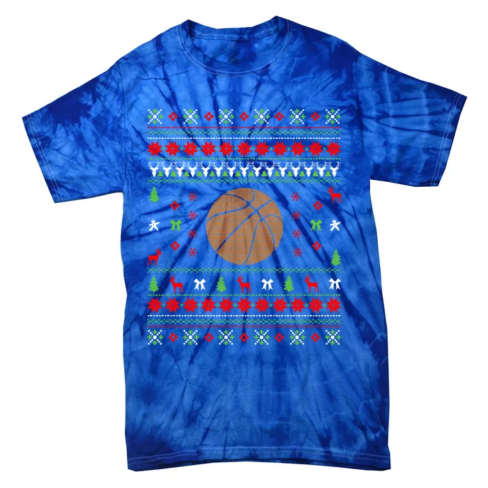 Basketball Ugly Christmas Cute Gift Basketball Cute Gift Tie-Dye T-Shirt