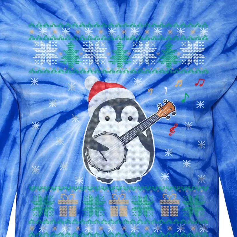 Banjo Ugly Christmas Sweater Penguin Xmas Family Matching Meaningful Gift Tie-Dye Long Sleeve Shirt