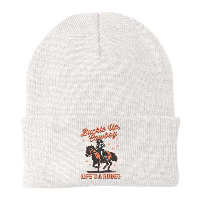 Buckle Up Cowboy LifeS A Rodeo Knit Cap Winter Beanie