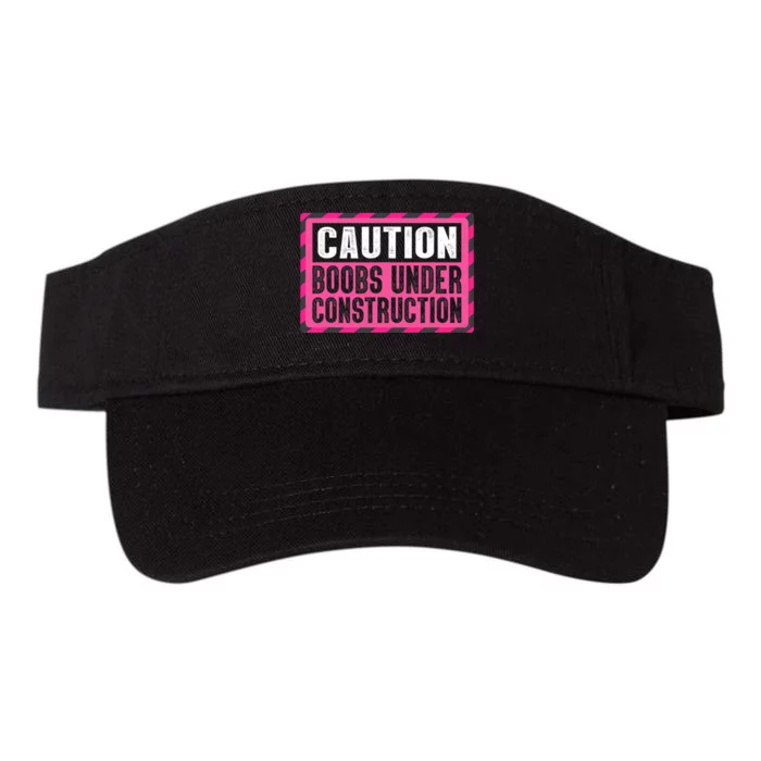 Boobs Under Construction Mastectomy Breast Cancer Warrior Valucap Bio-Washed Visor