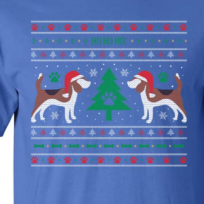 Beagle Ugly Christmas Sweater Gift Tall T-Shirt