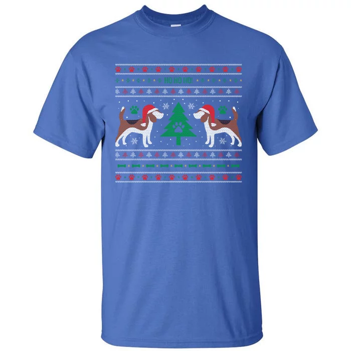 Beagle Ugly Christmas Sweater Gift Tall T-Shirt