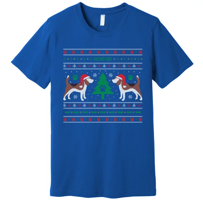 Beagle Ugly Christmas Sweater Gift Premium T-Shirt