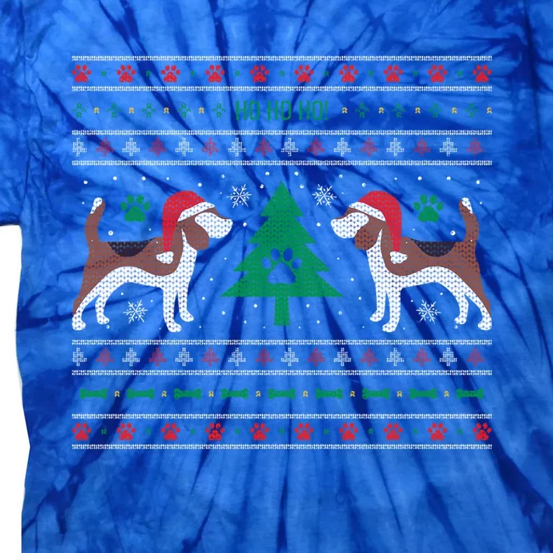 Beagle Ugly Christmas Sweater Gift Tie-Dye T-Shirt