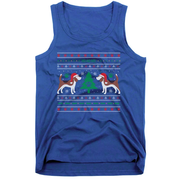 Beagle Ugly Christmas Sweater Gift Tank Top